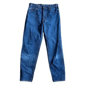 Vintage Levis Orange Tab Blue Straight Denim Jeans Size 32x30 5-Pocket Design